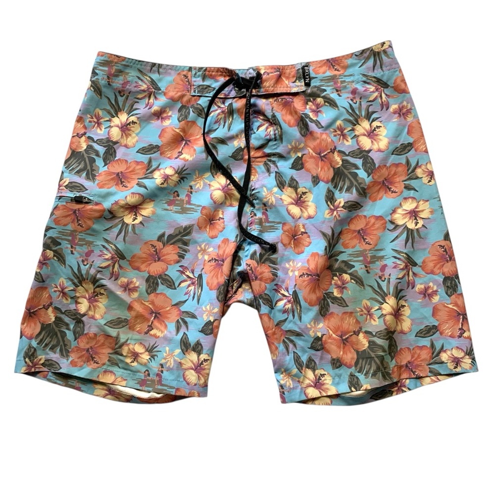 Brooklyn Cloth Multicolor Floral Boardshorts Men’s 34 – Stretch Swim Shorts - Picture 1 of 13